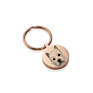 Rose Gold Photo Keyring - Photo Gifts - Memorial Gifts - Inscripture