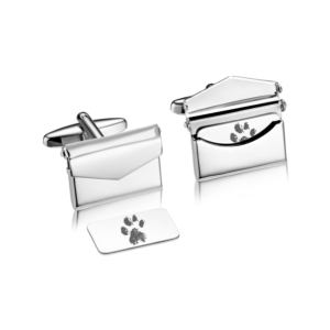 Paw Print Envelope Cufflinks - Paw Print Gifts - Memorial Jewellery - Inscripture