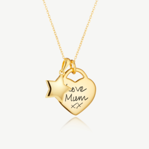 Gold Star Handwriting Necklace - Memorial Jewellery - Handwriting Jewellery - Inscripture