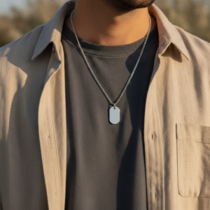 Dog Tag Illustration Necklace - Illustration Jewellery - Memorial Jewellery - Inscripture