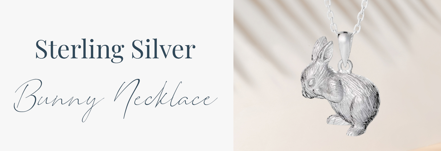 sterling silver bunny necklace
