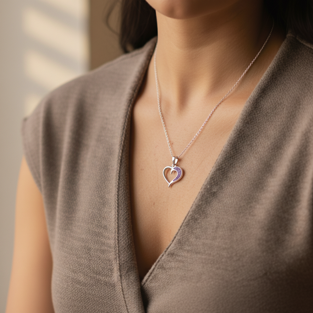 Amora Ashes Necklace - Ashes into Jewellery - Inscripture - Memorial Jewellery