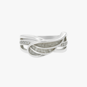 Celestine Angel Wing Ashes Ring - Ashes Into Jewellery - Inscripture - Memorial Jewellery