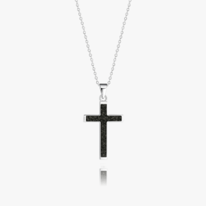 Cross Ashes Necklace - Ashes into Jewellery -Inscripture - Memorial Jewellery