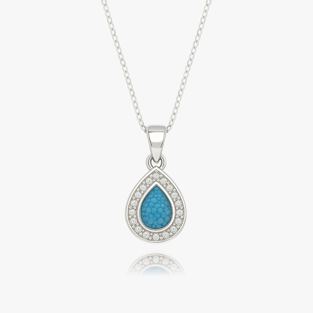 Crystal Teardrop Ashes Necklace - Ashes into Jewellery
