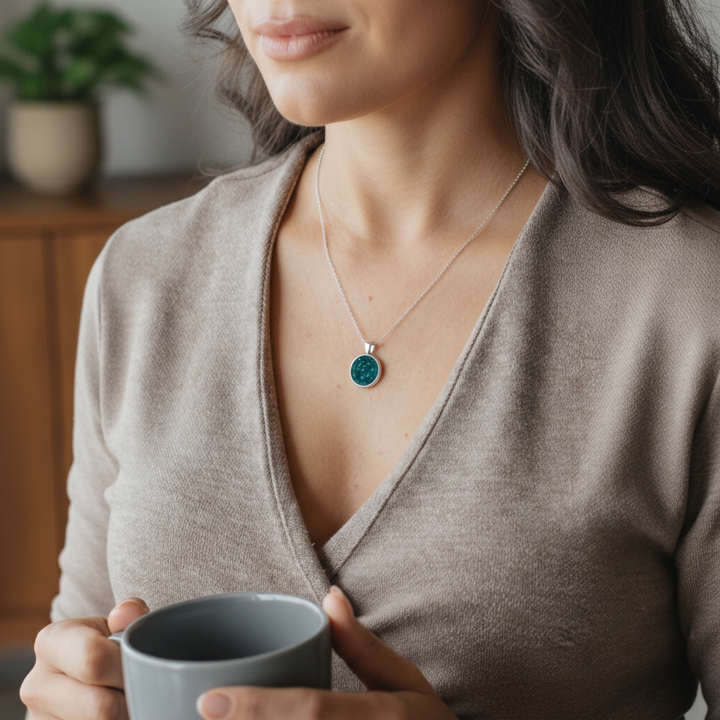 Luma Ashes Necklace - Ashes into Jewellery - Inscripture - Memorial Jewellery