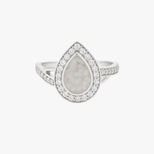 Teardrop Duo Ashes Ring - Ashes into Jewellery - Inscripture - Memorial Jewellery