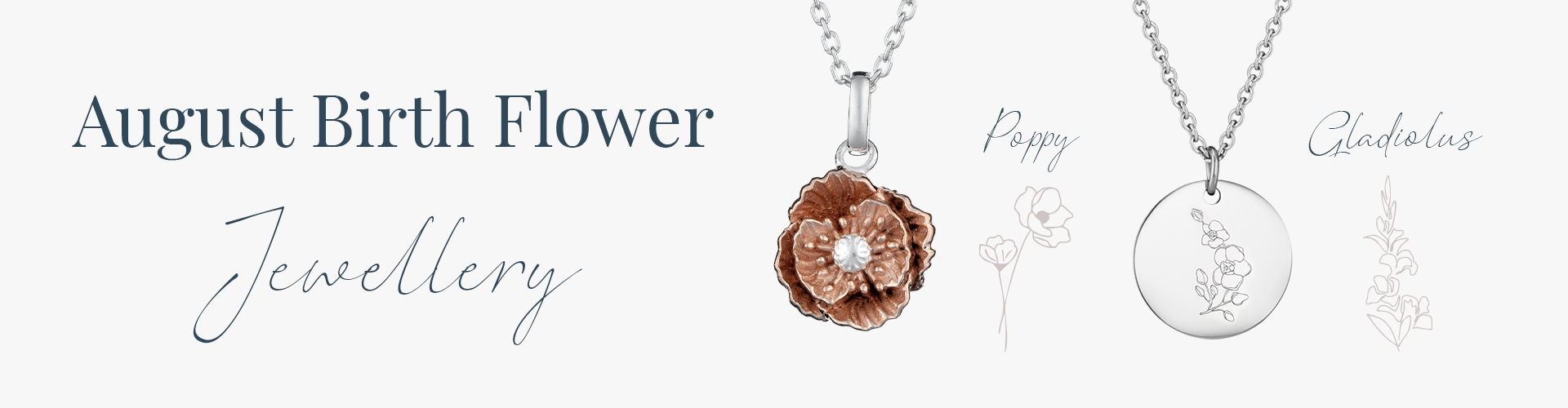 august birth flower necklace