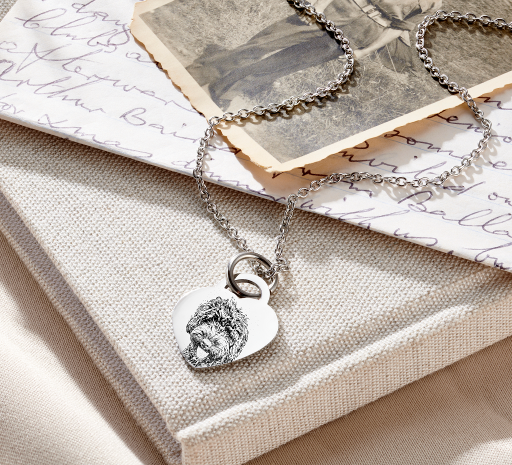 Silver Heart Photo Necklace - Photo Jewellery - Memorial Jewellery