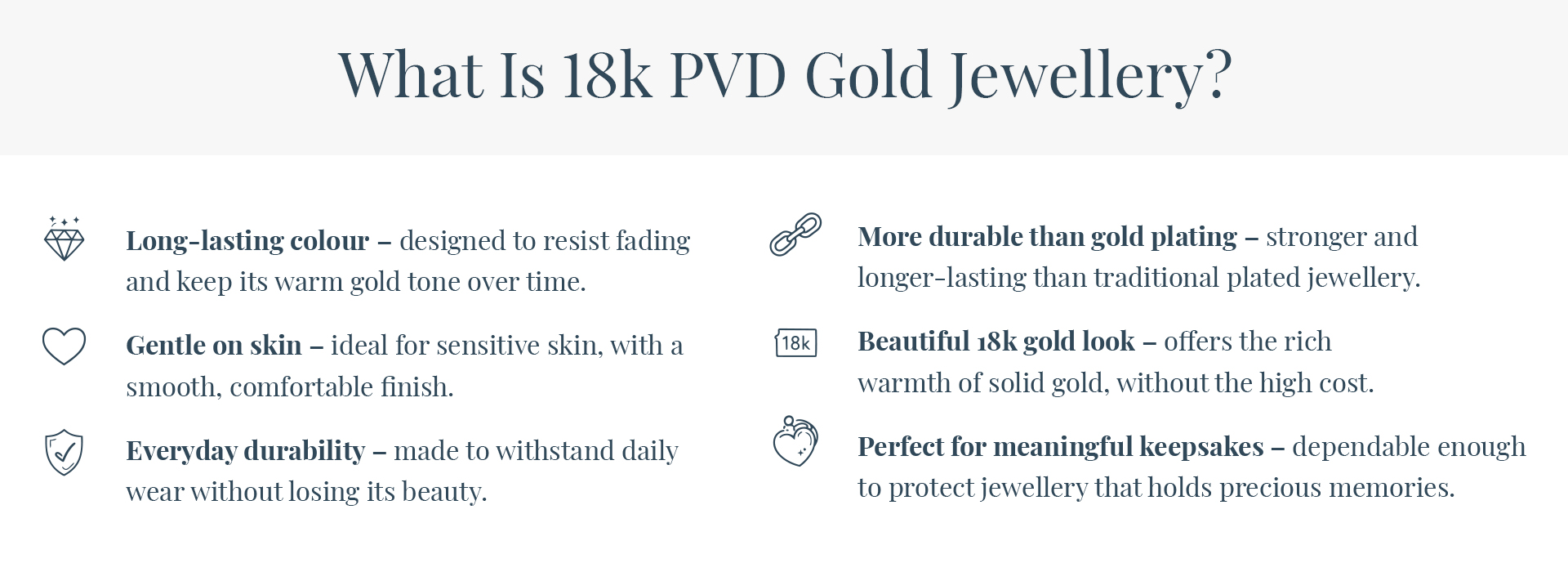 18k pvd gold jewellery