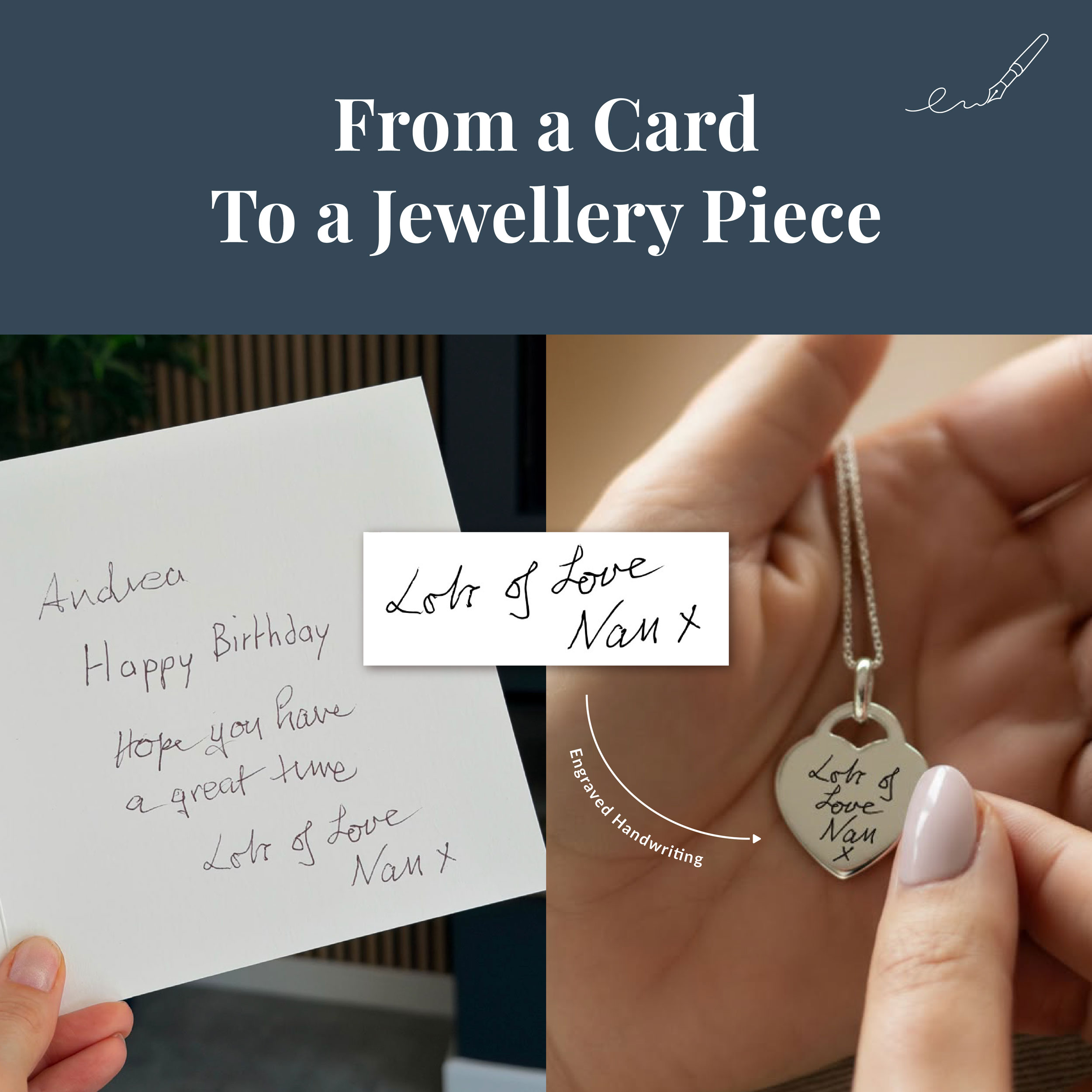 Handwriting Jewellery Experts - Memorial Jewellery