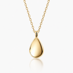 Gold Pebble Handwriting Ashes Necklace - Ashes Jewellery