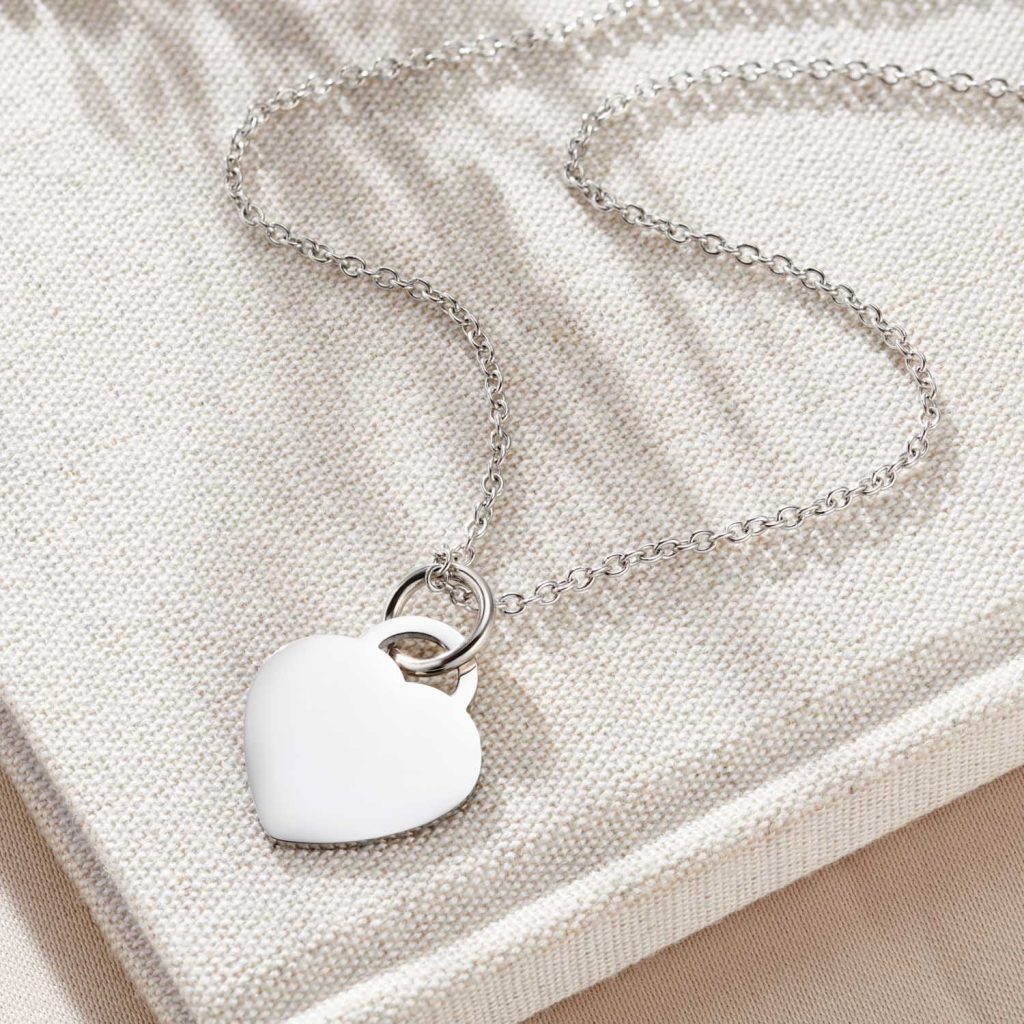 Silver Heart Necklace - Memorial Jewellery