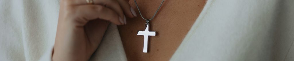silver ashes cross necklace