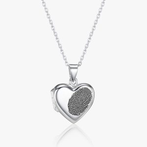 Sterling Silver Fingerprint Locket - Fingerprint Jewellery
